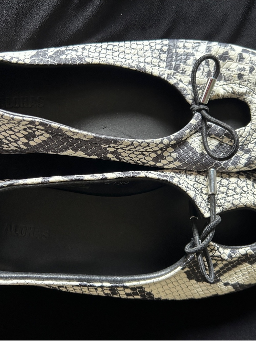 Aloha Snake-Print Ballet Flats size 8 - Picture 2 of 6